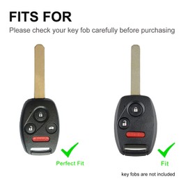 TPU Protector Key Fob Cover Keychain fit for Honda 2003-2012 Accord / 2006-2013 Civic EX / 2009-2015 Pilot /2005-2006 CR-V Key Fob (Pink)