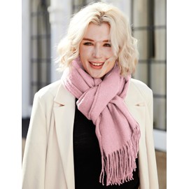 DiaryLook Cashmere Scarf Women's Winter Warm Evening Dress Pashmina Scarves Scarves for Women Blanket Scarf, baby pink