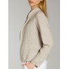 Caspar BZR004 Short Women's Linen Summer Blazer, beige