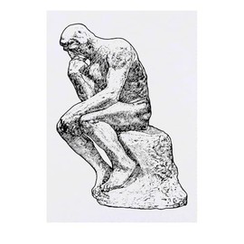 'Thoughtful Man' Temporary Tattoo - Water Resistant, Skin-Safe, Non-Toxic Transfer (TO00079597)