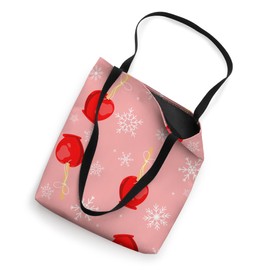 christmas red candy apples pink Tote Bag