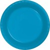 Small 7" Plastic Disposable Plates -Vibrant Solid Colors Appetizer Dessert