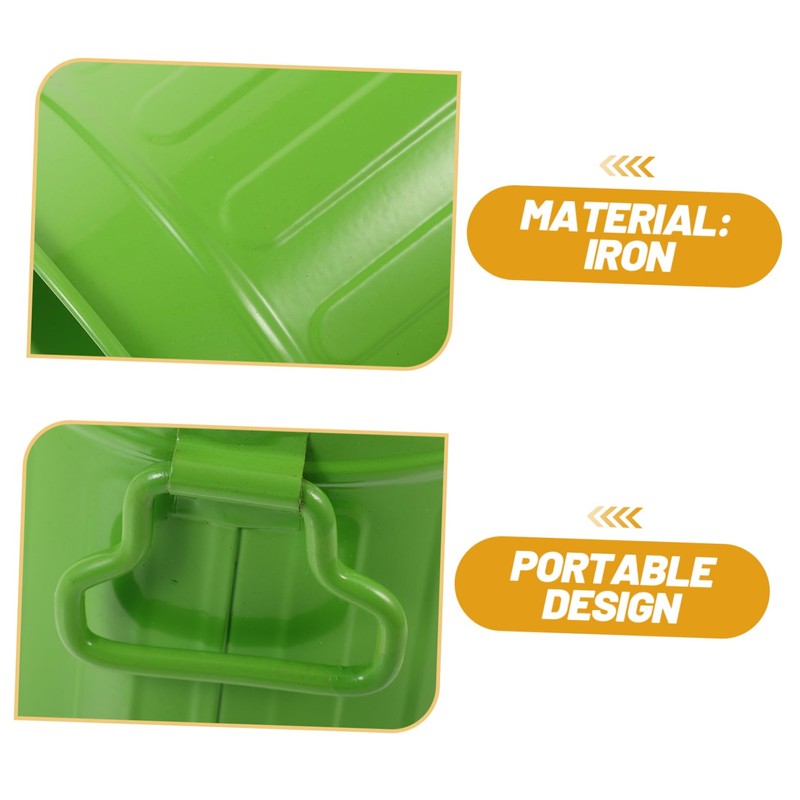 Mobestech Cute Iron Trash Can Multi-Functional Desk Wastebasket and Pen