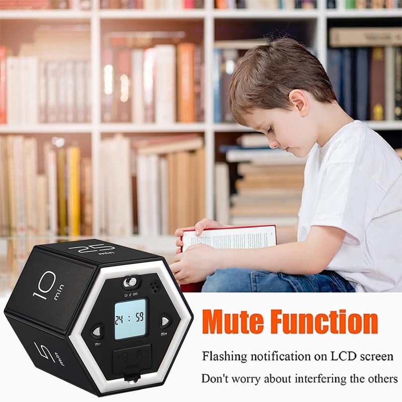 CIADAZ Hexagon Digital Clock Timer Magnetic Cubes Timer Kitchen Hexagon