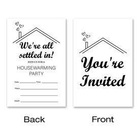brayqu Housewarming Party Invites We're All Settled in Housewarming Party Invitations Fill-in (20 Invitation Cards with Envelopes)