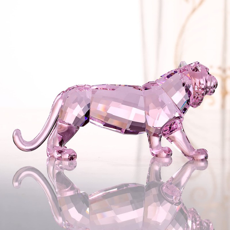 Crystal Tiger Animal Craft Home Decor Ornaments Collectible Birthday New