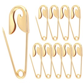 Large Safety Pins Skirt Shawl Large Pin Accessory Hardware Making 4" Giant Laundry Pins Jewelry Jumbo Horse Blanket Pins Handbag Pins 10Pcs (Gold)