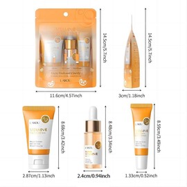 Christmas Vitamin C Comfort Skin Care Kit, Including Serum & Eye Cream & Face Cream, Hydrating Nourishing Skincare Kit For Women & Men, Summer Gift, Skincare Products