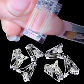 VNC 20 Pcs Nail Tips Clip for Quick Building Polygel nail forms Mix Colors Nail clips for polygel Finger Nail Extension UV LED Builder Clamps Manicure Nail Art Tool
