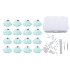 16pcs Duvet Pin Prevent Quilt Shifting Detachable Cloud Shape Comforter Button Clips for Quilt Cushions Curtains Green