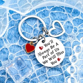 Stocking Stuffers for Coworkers Goodbye Gifts for Coworker Leaving Gifts for Women Keychain Going Away Gift for Friends White Elephant Gift for coworkers Farewell New Job Birthday Christmas Presents