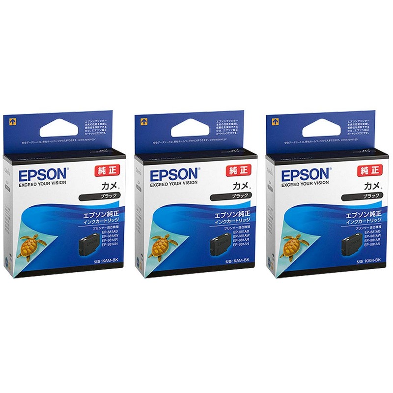 EPSON Genuine Ink KAM-BK Turtle Black 3-Pack