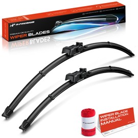 A-Premium Pack of 2 Front Windshield Wiper Blades with Wear Indicator & Towel - Compatible with Honda Civic 2006-2011, Coupe - 28" and 24", TLP Connector, Left and Right