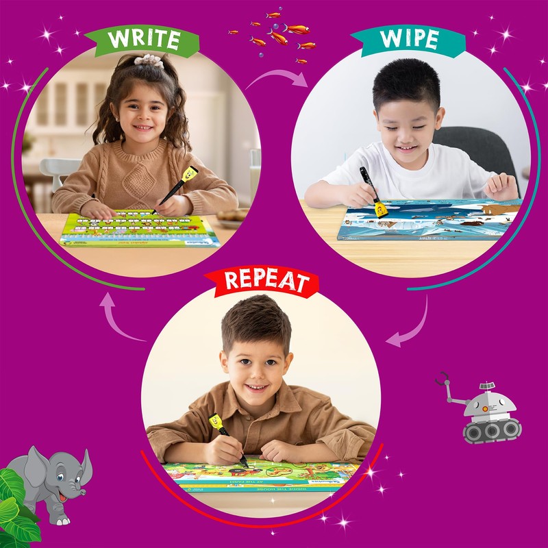 Skillmatics Search and Find Educational Game - Reusable Preschool Learning