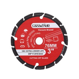 Casaverde 76mm Diamond Cutting Wheel for Metal,3" Rebar Diamond Cutting Blade with 3/8" Arbor for Cutting Rebar,Sheet Metal,Angle Iron,Stainless Steel