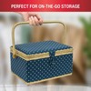 SINGER Large Sewing Basket Floral Bird Print with Matching Zipper