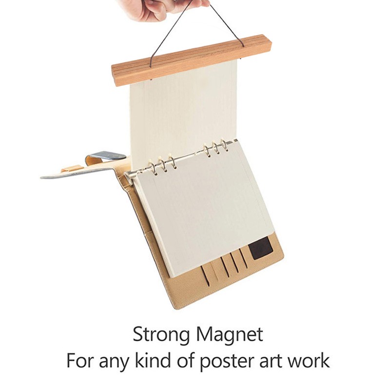Teak Wood Magnetic Poster Hanger Frame Wooden Magnetic Hanger Frame