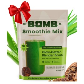 The Bomb Co. Blender Bomb, Glow Getter, Superfood Smoothie Supplement, Smoothie Mix with Flax, Hemp, Irish Sea Moss, & Amino Acids for Hair & Skin Support, Gluten Free, High Fiber, 10 Servings