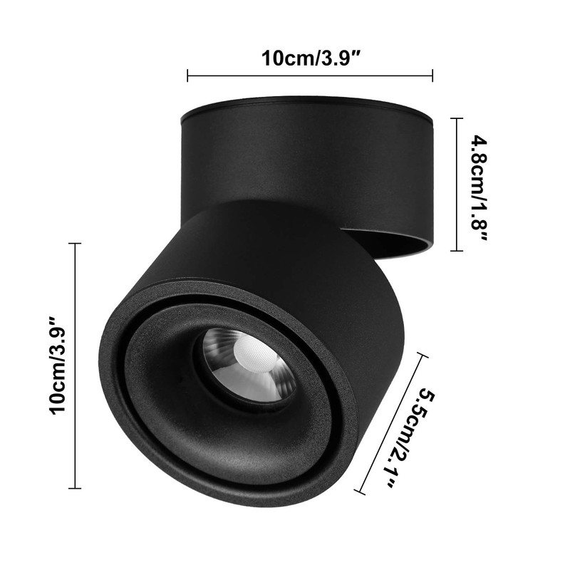 LED Ceiling Spotlight - Wall Light 360°Adjustable Ceiling Downlight 10W