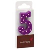 Papyrus Number Birthday Candles Pack, Purple Polka Dots (10-Count)