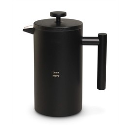 Teranuvo Stainless Steel French Press Coffee Maker - 1L / 34 oz / 8 Cups, Double Walled, Vacuum Insulated, 4 Filter Screens, Stainless Steel Construction