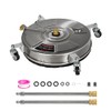 18" Pressure Washer Surface Cleaner w/Wheels 4000PSI,2 Extension Wand Stainless