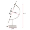 JUXYES Silver Toned Sphere Holder Caliper Stand, Hold 1-1/2 to