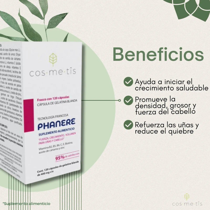 Capsulas Phanere Suplemento Alimenticio Para Cabello Y Uñas N/a