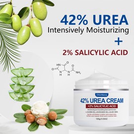 ChicNana Urea Foot Cream, 42 Percent Urea Cream plus 2% Salicylic Acid Cracked Heel Repair Cream for Feet and Hand Foot Cream for Callus Remover & Nourishes Soften for Hand Foot And Body Care, 100g