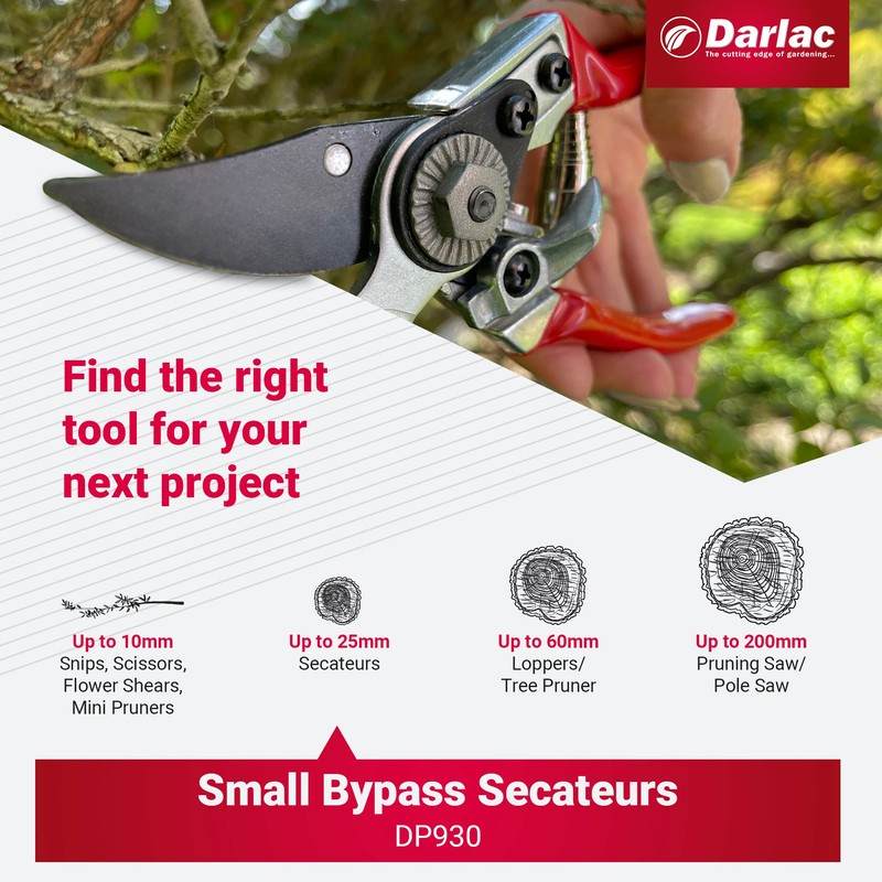 Darlac Small Bypass Secateur - Lightweight Perfect for Small Hands