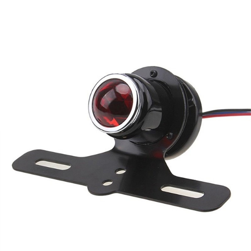 TASWK 1" Round Motorcycle Brake Tail Light for Yamaha Suzuki