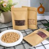 300 Pcs Stand Up Pouches with Window, Reusable Food Storage