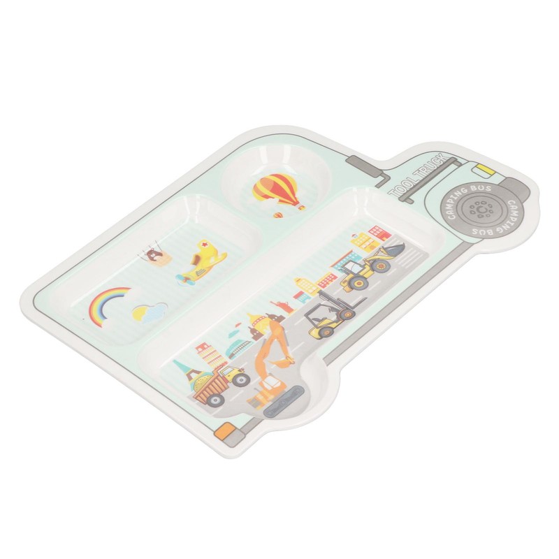 Cartoon Bamboo Toddler Plate Lovely Divided Bamboo Kids Dinnerware Set