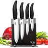 Vos Ceramic Knife Set with Block, Ceramic Knives Set For