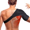 Thx4COPPER Magnetic Shoulder Brace, Compression Support Wrap Belt, Adjustable Stabilizer,Arm