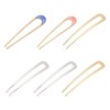 Set of 6 French Hair Pins, U-shaped Hair Pins, Metal