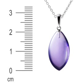 Franki Baker Natural Amethyst Gemstone & Sterling Silver Pendant Necklace. Chain length: 50cm