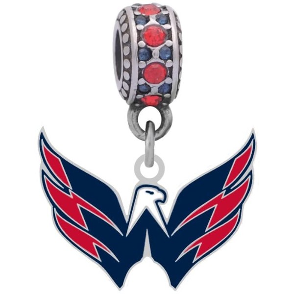 Final Touch Gifts Washington Capitals Charm Fits Compatible with Pandora Style Bracelets
