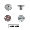 4Pcs 4mm Aluminum Alloy Rigid Flange Coupling Motor Guide Shaft
