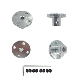 4Pcs 4mm Aluminum Alloy Rigid Flange Coupling Motor Guide Shaft Coupler for DIY Motor Connector