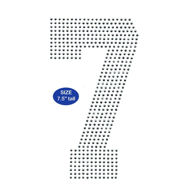 Rococo Designs 7.5" Rhinestone Iron on X- Large Sports Jersey