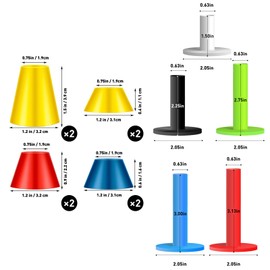 Golf Rubber Tee Driving Range Holder Value 5 Pack with 2 Set Winter Golf Tees for Indoor Outdoor Practice Mat, Different Heights 1.5 2.0 2.25 2.75 3 3.13 Long Short Tee for Men Women