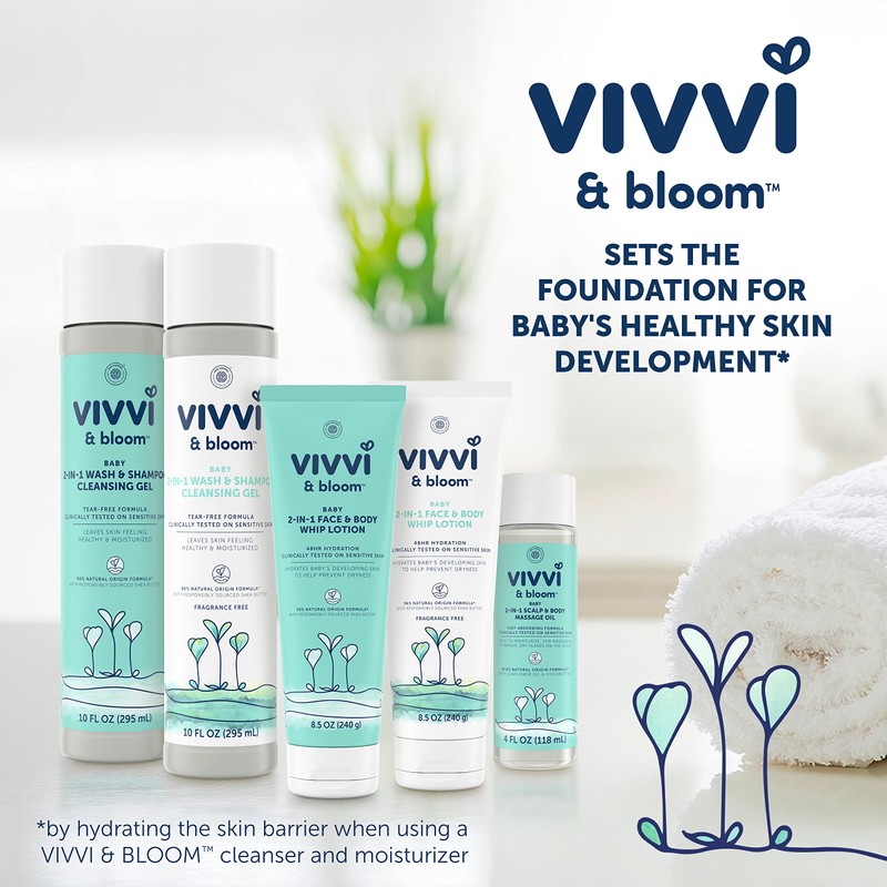 Vivvi & Bloom Gentle 2-in-1 Baby Lotion, Face and Body,