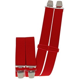 Harrys-Collection Men's Braces 4 Extra Strong Clips Single Colour -