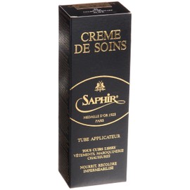 SAPHIR Medaille d'Or 1925 Creme de Soins Shoe Cream Polish with Foam Applicator Cream Tube - 75 mL / 2.53 Oz - Black