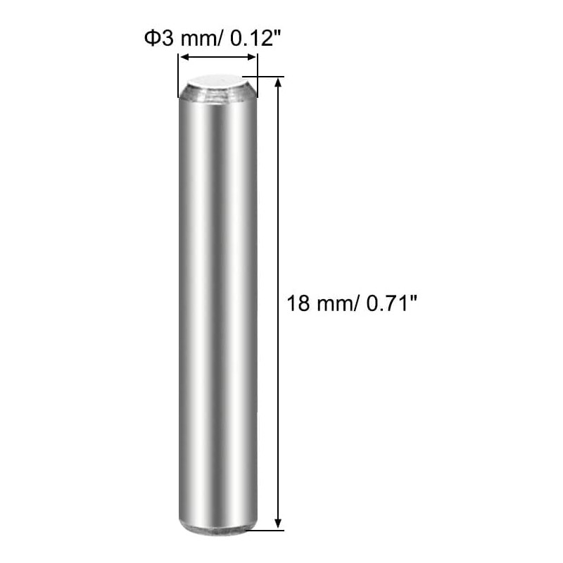 Yesallwas 30 Pieces 3 mm x 18 mm Dowel Pin