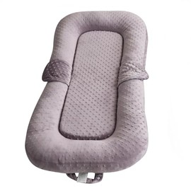Baby Lounger Pillow for Newborn, Skin-Friendly Foldable Portable Baby Lounger 0-24 Months, Travel Bassinet Baby Essentials with Removable Baby Lounger Cover