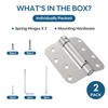 Treasem Self Closing Door Hinges, Auto Closing Spring Hinges with