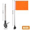 Orange Boat Flag for Safety with 49'' Adjustable Holder Pole