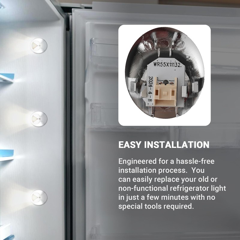 (2-Pack) Calvana 2025 Upgraded Voltage-Stable LED Light Replacement for GE